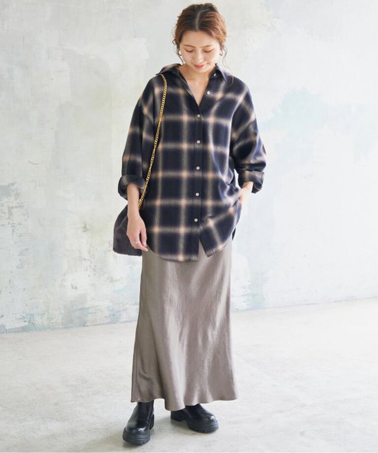 Spick and Span「サテンフレアスカート」|スカート|