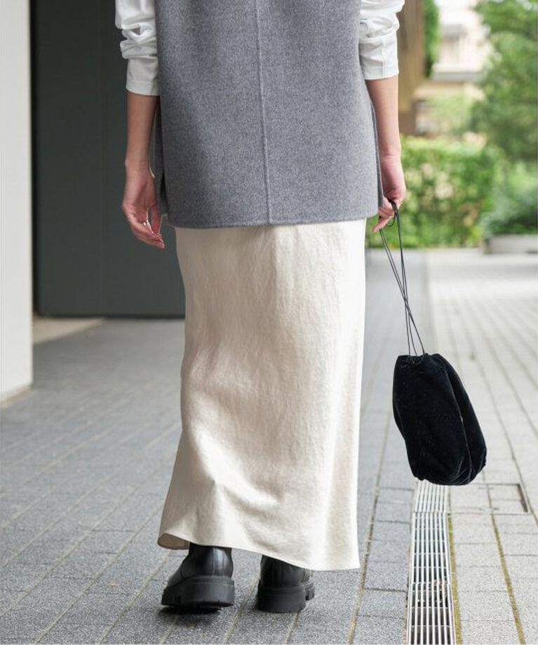 Spick and Span「サテンフレアスカート」|スカート|