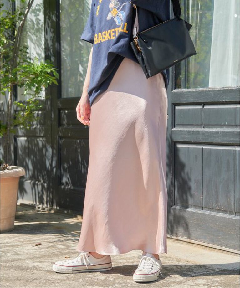 Spick and Span「サテンフレアスカート」|スカート|