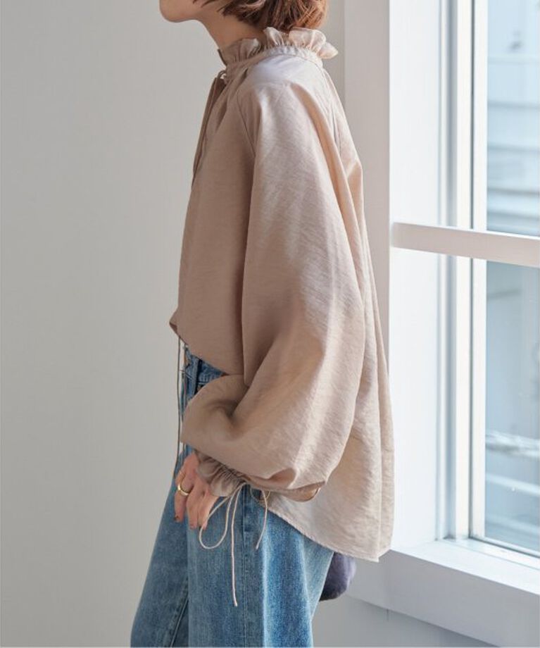 Spick and Span「《追加2》ハイブリットフリルリボンブラウス」|シャツ・ブラウス|
