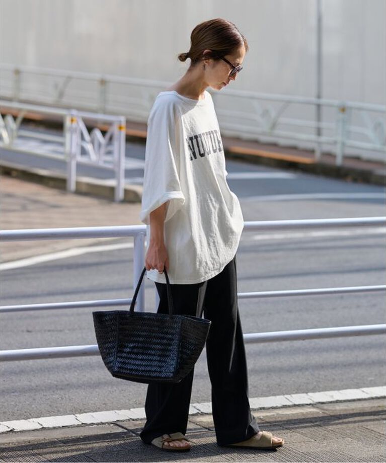 FRAMeWORK「ハーフスリーブロゴTEE」|Tシャツ・カットソー|