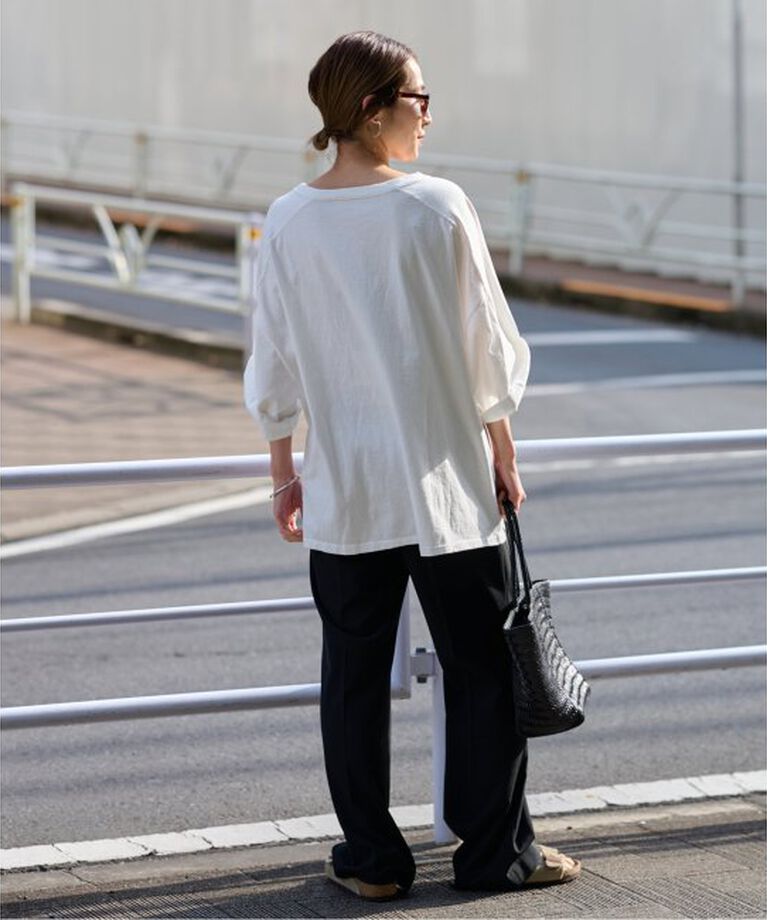 FRAMeWORK「ハーフスリーブロゴTEE」|Tシャツ・カットソー|