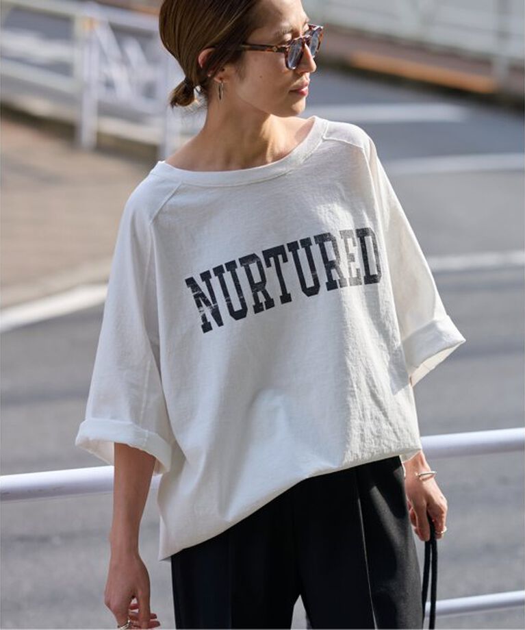 FRAMeWORK「ハーフスリーブロゴTEE」|Tシャツ・カットソー|