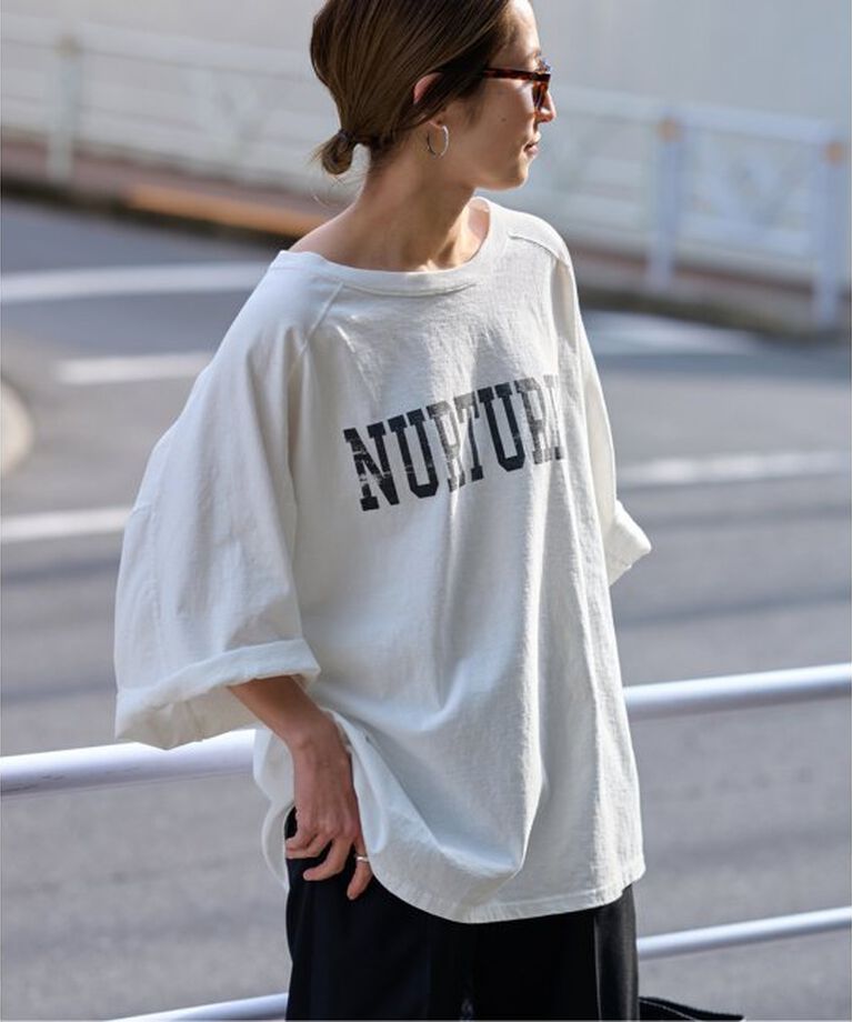 FRAMeWORK「ハーフスリーブロゴTEE」|Tシャツ・カットソー|