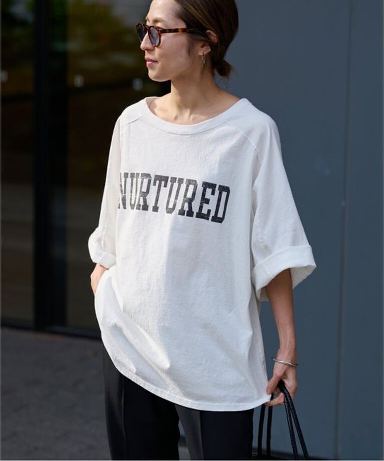 FRAMeWORK「ハーフスリーブロゴTEE」|Tシャツ・カットソー|