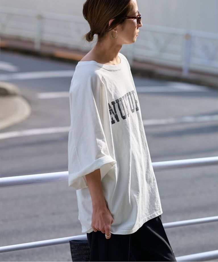 FRAMeWORK「ハーフスリーブロゴTEE」|Tシャツ・カットソー|