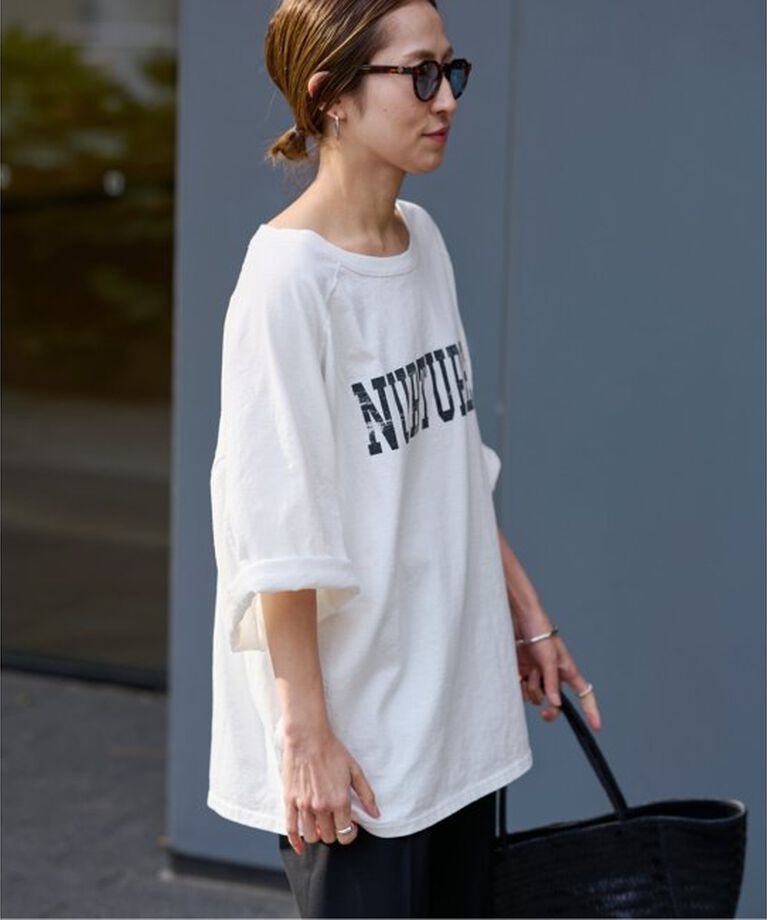 FRAMeWORK「ハーフスリーブロゴTEE」|Tシャツ・カットソー|