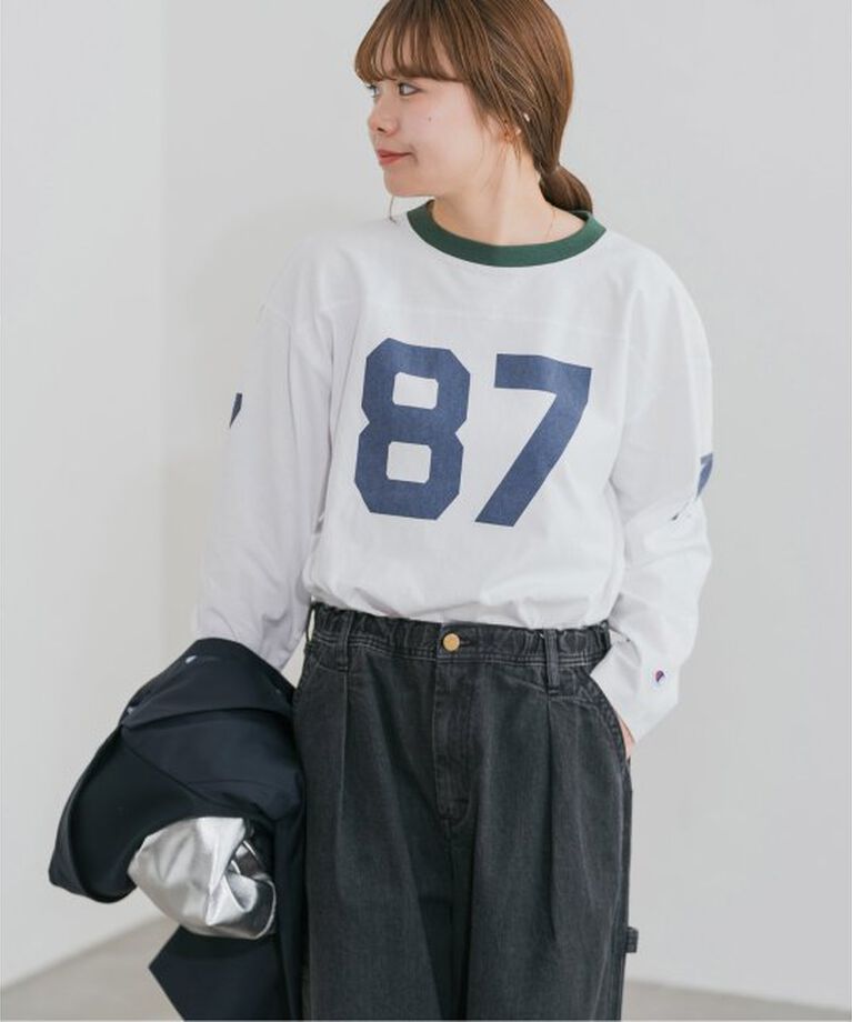 U by SPICK&SPAN「Champion/チャンピオン  3/4 SLEEVE FOOTBALL T-SHIRT」|Tシャツ・カットソー|