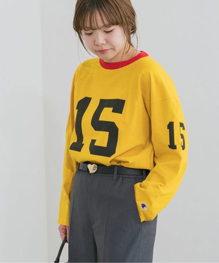 U by SPICK&SPAN「Champion/チャンピオン  3/4 SLEEVE FOOTBALL T-SHIRT」|Tシャツ・カットソー|