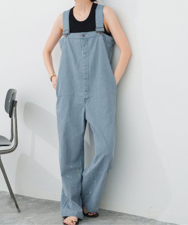 Spick and Span「PAYDAY/ペイデイ ヒッコリーオールインワン」|オールインワン|ブルー C