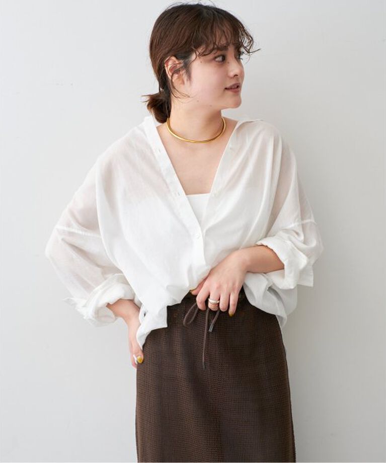 Spick and Span「シアーカシュクールシャツ」|シャツ・ブラウス|