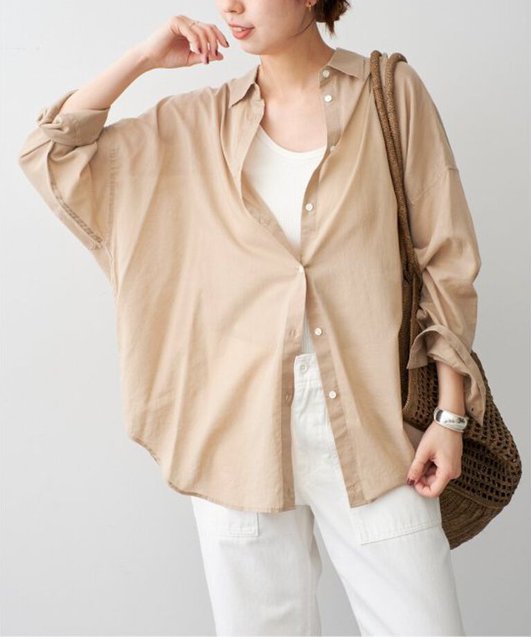 Spick and Span「シアーカシュクールシャツ」|シャツ・ブラウス|ベージュ