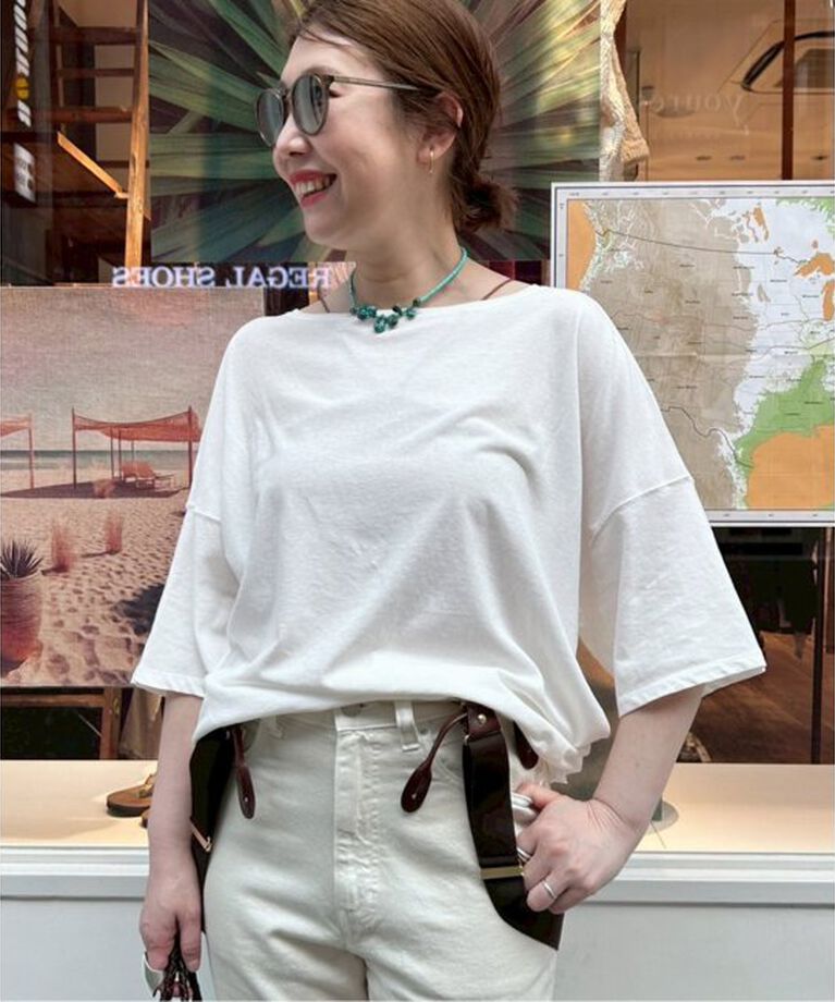 FRAMeWORK「ドライタッチコットンS/S-Tee」|Tシャツ・カットソー|ホワイト
