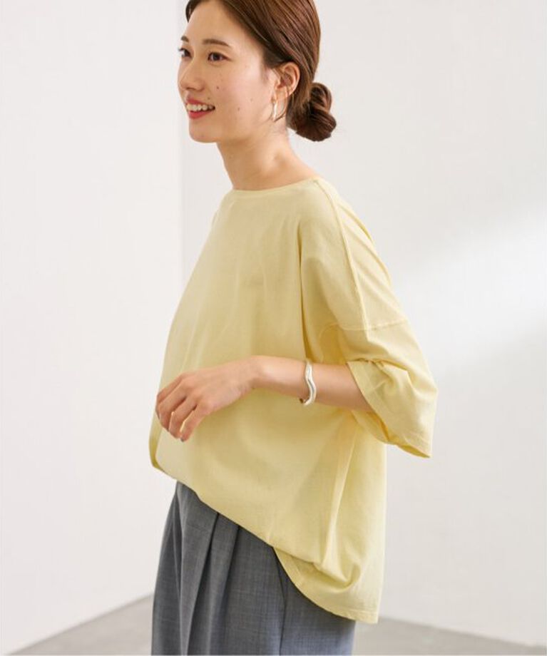 FRAMeWORK「ドライタッチコットンS/S-Tee」|Tシャツ・カットソー|イエロー