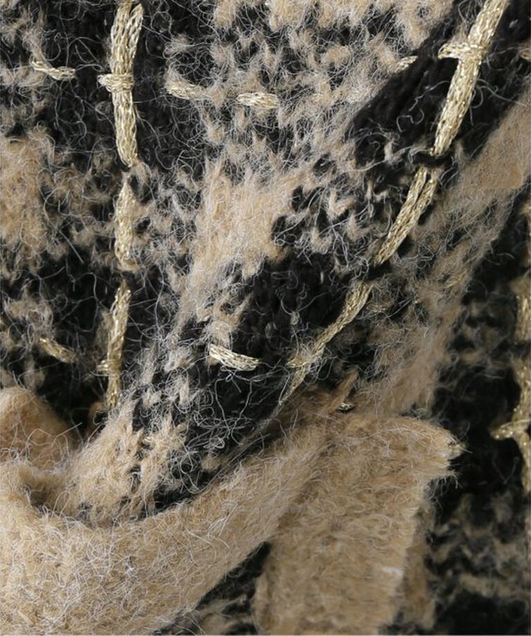  「【TORRAZZO DONNA/トラッゾドンナ】Check Pattern Vneck Knit Jacket」|カーディガン|