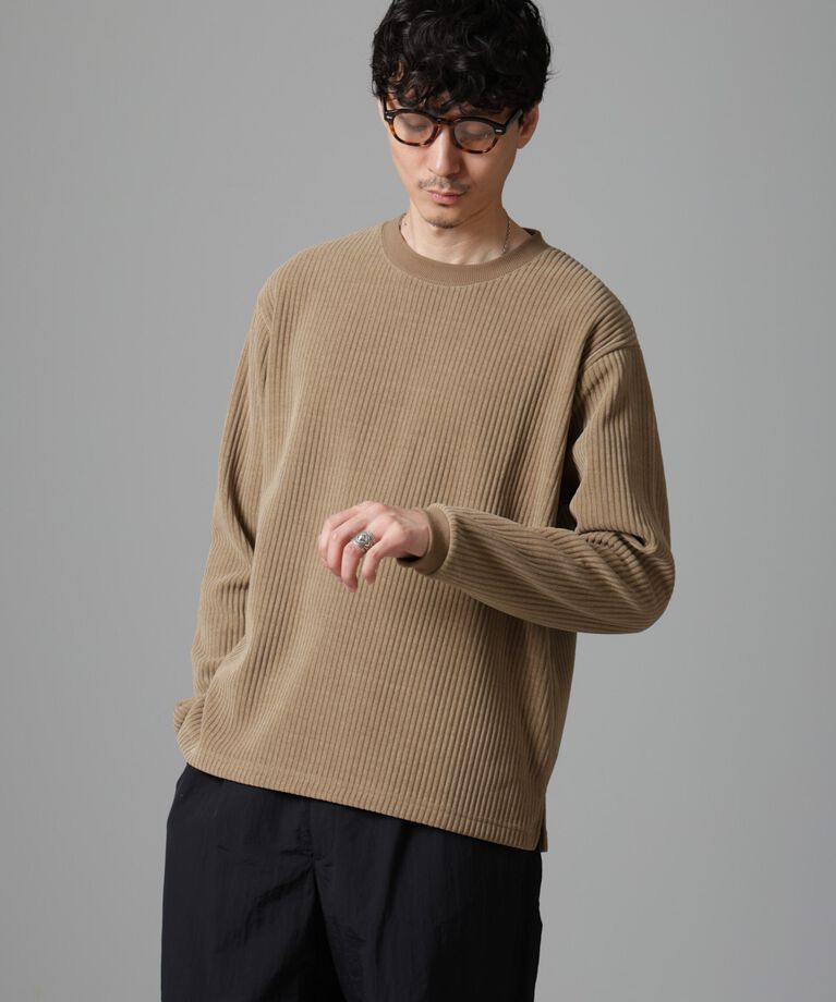 nano･universe「ジャージーコールプルオーバー」|Tシャツ・カットソー|ブラウン