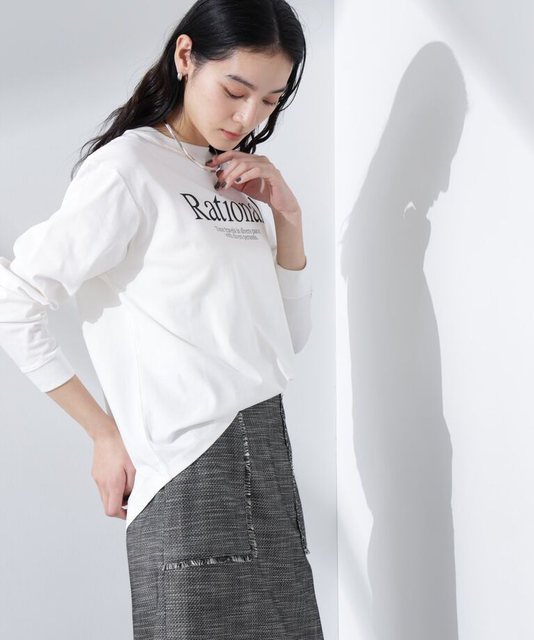 nano･universe「プリントロゴロンT」|Tシャツ・カットソー|