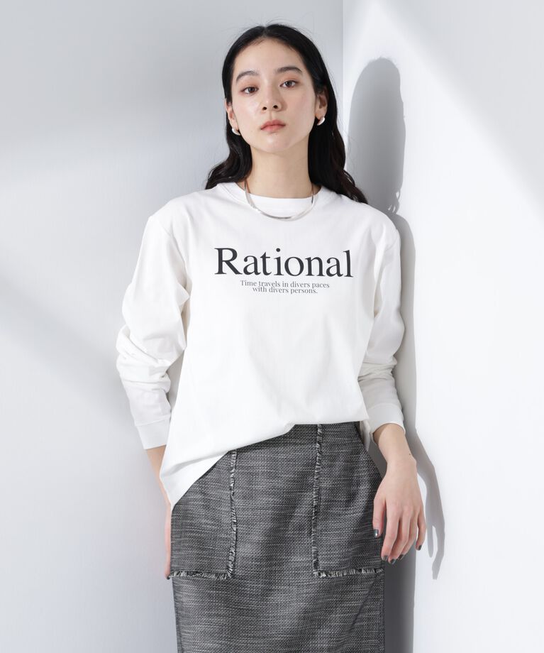 nano･universe「プリントロゴロンT」|Tシャツ・カットソー|