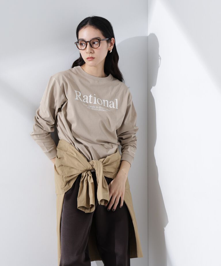 nano･universe「プリントロゴロンT」|Tシャツ・カットソー|