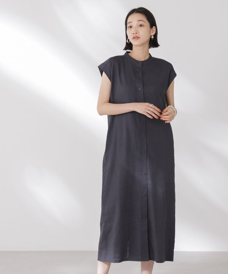 nano･universe「Anti Smell Linen フレンチスリーブワンピース」|ワンピース|