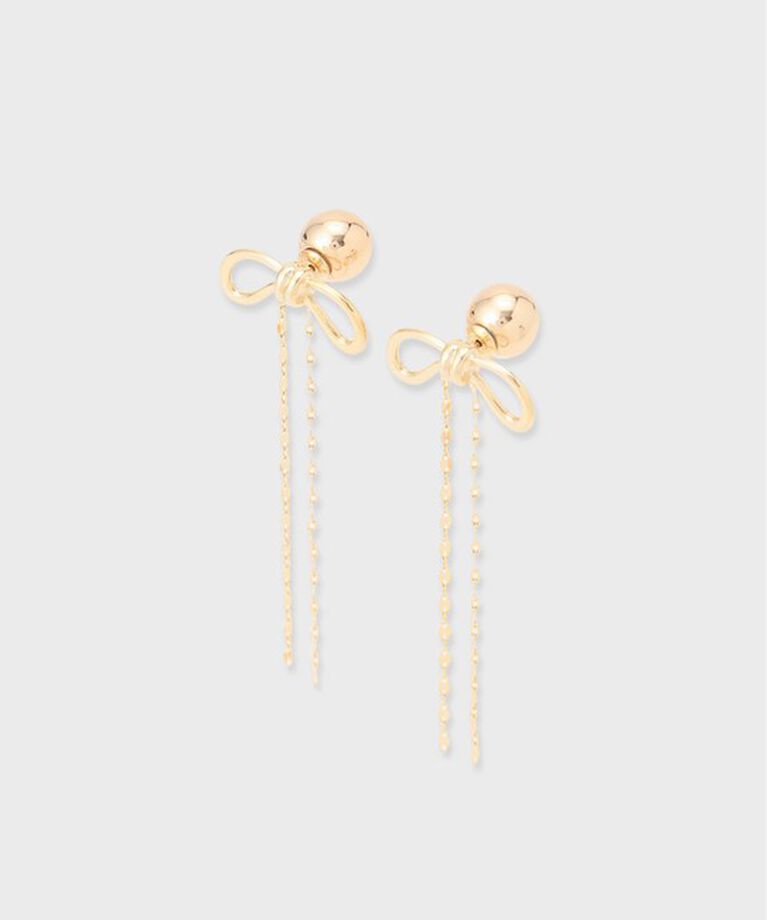 GRACE CONTINENTAL「リボンチェーンピアス」|ピアス|
