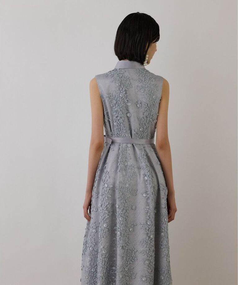 GRACE CONTINENTAL「フラワーライン刺繍ワンピース」|ワンピース|