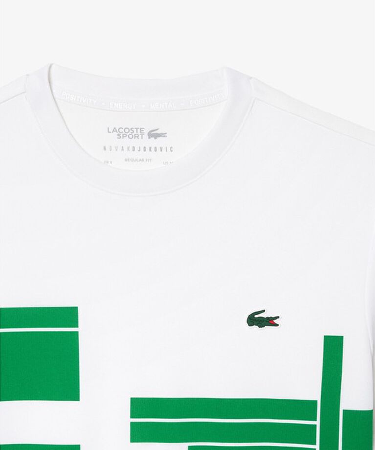 LACOSTE「UPF50＋ UVカット 『ノバク・ジョコビッチ』コートプリント ウルトラドライ 半袖Tシャツ」|Tシャツ・カットソー|