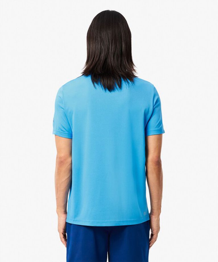 LACOSTE「UPF50＋ UVカット 『ノバク・ジョコビッチ』コートプリント ウルトラドライ 半袖Tシャツ」|Tシャツ・カットソー|