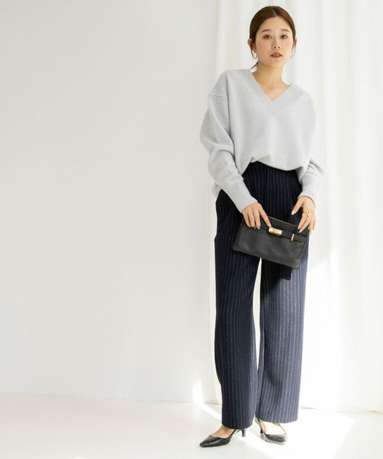 NOLLEY'S「ウォッシャブルウールダブルベルトワイドパンツ」|その他|