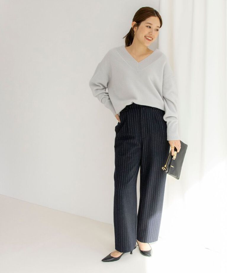 NOLLEY'S「ウォッシャブルウールダブルベルトワイドパンツ」|その他|