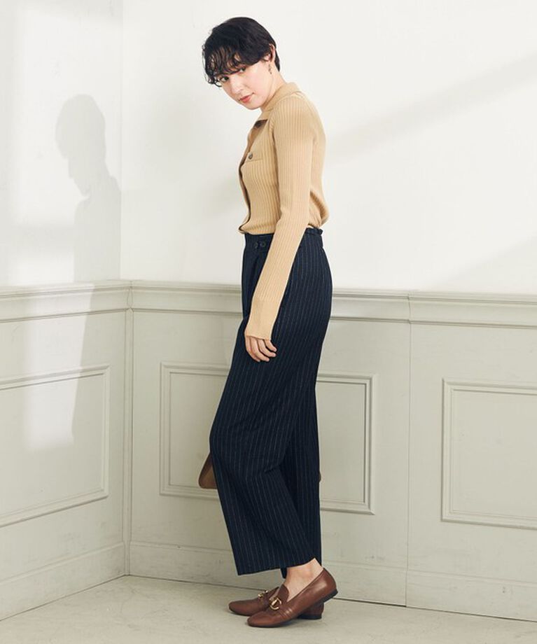 NOLLEY'S「ウォッシャブルウールダブルベルトワイドパンツ」|その他|