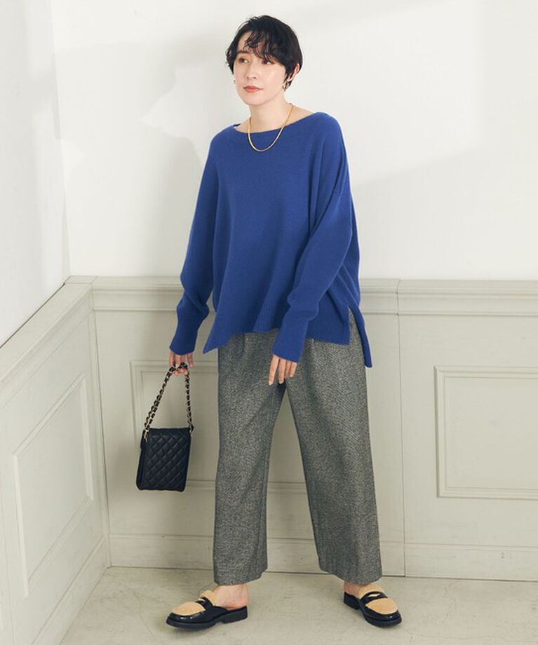 NOLLEY'S「ウォッシャブルウールダブルベルトワイドパンツ」|その他|