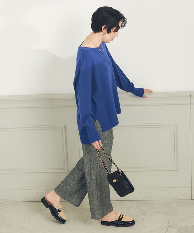 NOLLEY'S「ウォッシャブルウールダブルベルトワイドパンツ」|その他|