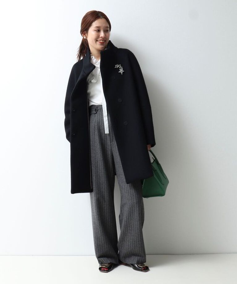 NOLLEY'S「ウォッシャブルウールダブルベルトワイドパンツ」|その他|