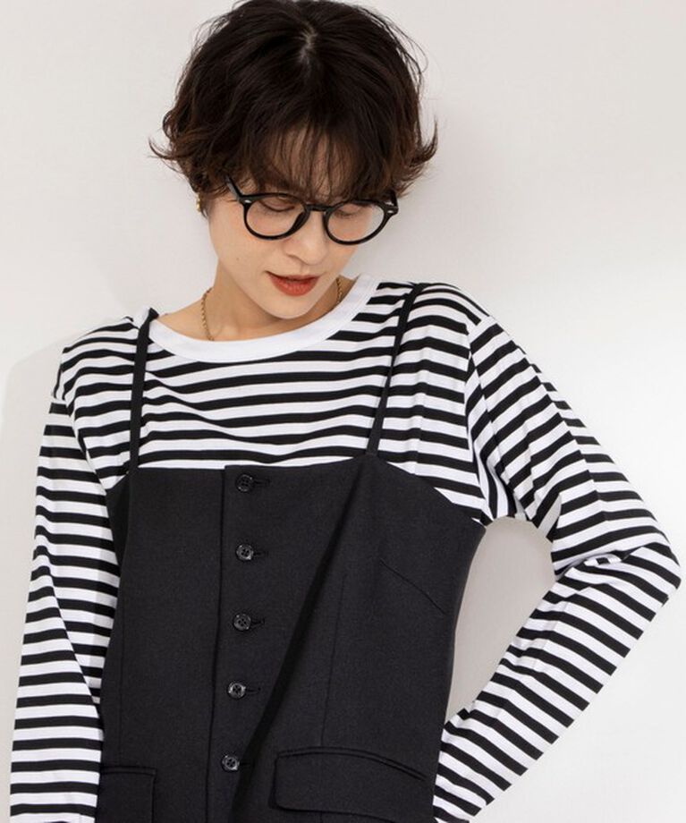 Rie Miller「GIZA COTTONロングスリーブTシャツ 」|Tシャツ・カットソー|