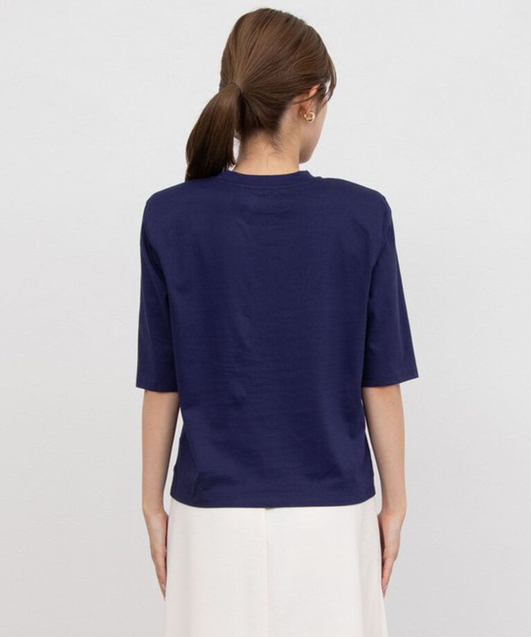 NOLLEY'S「接触冷感 70/2コンパクトクール肩パットTシャツ」|Tシャツ・カットソー|