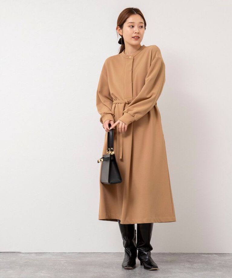 NOLLEY'S「ウォッシャブル裏起毛カットジョーゼットワンピース」|ワンピース|