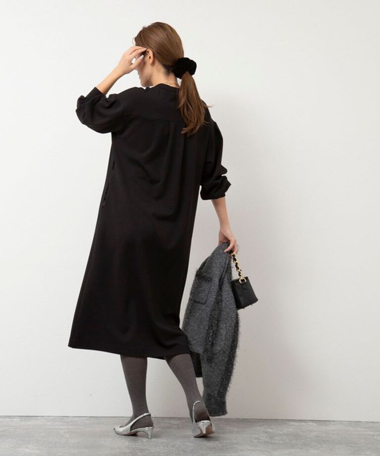 NOLLEY'S「ウォッシャブル裏起毛カットジョーゼットワンピース」|ワンピース|