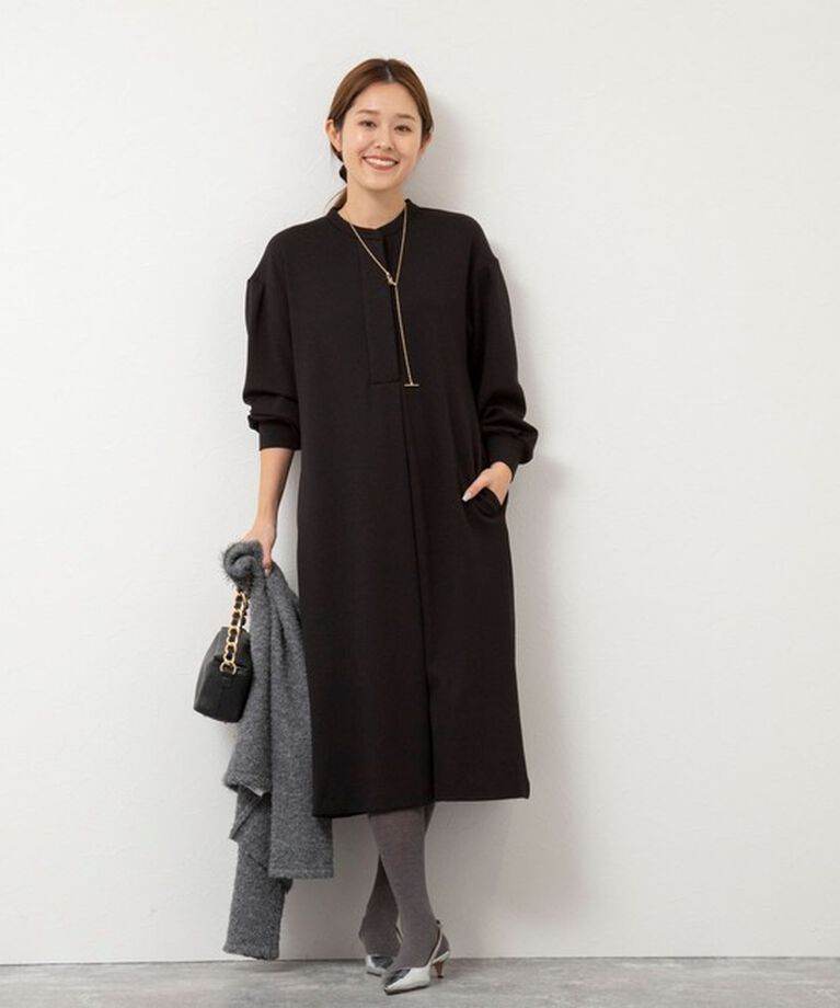 NOLLEY'S「ウォッシャブル裏起毛カットジョーゼットワンピース」|ワンピース|