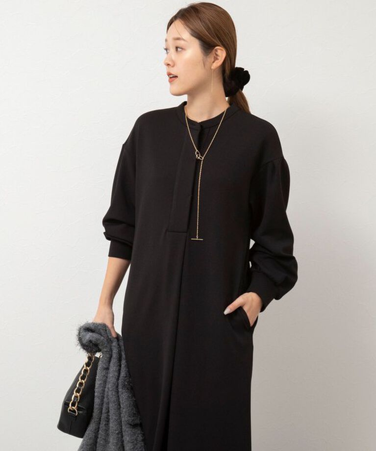 NOLLEY'S「ウォッシャブル裏起毛カットジョーゼットワンピース」|ワンピース|