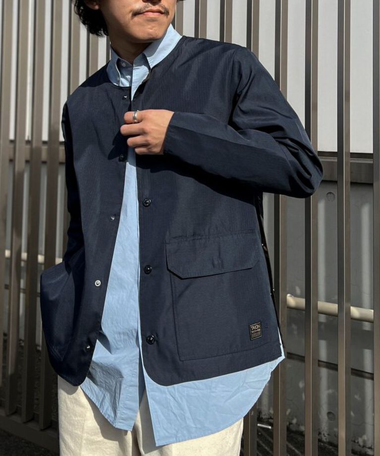 NOLLEY'S goodman「【TAION/タイオン】ノンダウン ミリタリー リバーシブル クルーネックカーディガン 25SS」|ブルゾン・スタジャン|