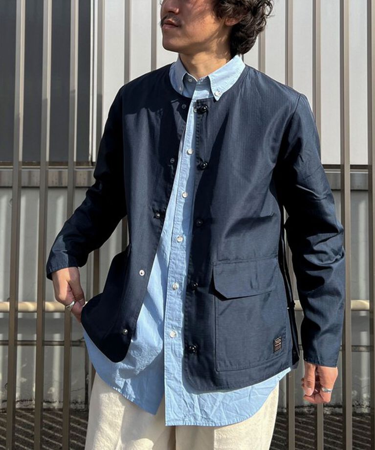 NOLLEY'S goodman「【TAION/タイオン】ノンダウン ミリタリー リバーシブル クルーネックカーディガン 25SS」|ブルゾン・スタジャン|