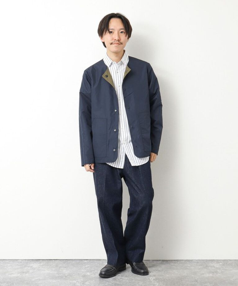 NOLLEY'S goodman「【TAION/タイオン】ノンダウン ミリタリー リバーシブル クルーネックカーディガン 25SS」|ブルゾン・スタジャン|