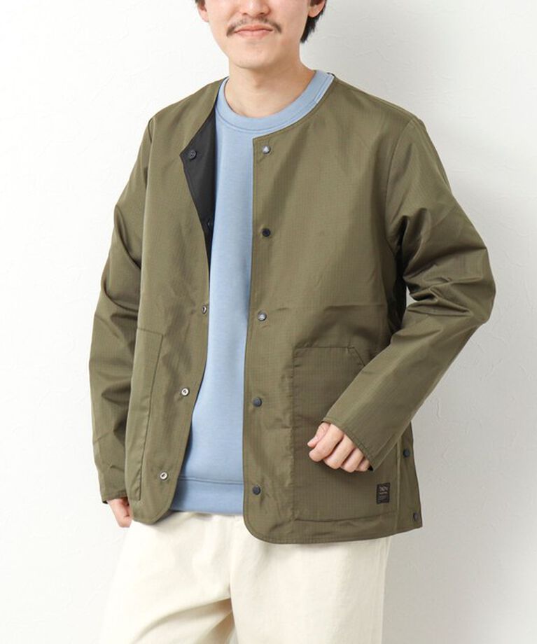 NOLLEY'S goodman「【TAION/タイオン】ノンダウン ミリタリー リバーシブル クルーネックカーディガン 25SS」|ブルゾン・スタジャン|