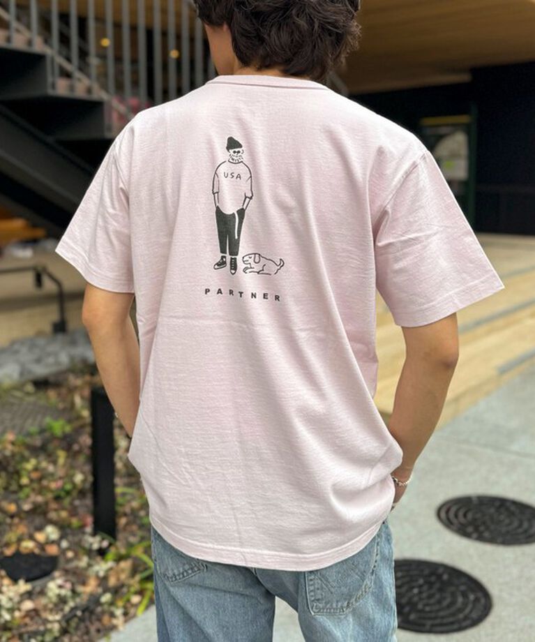 NOLLEY'S goodman「【BARNS OUTFITTERS】別注タフネックT PARTNER 25SS」|Tシャツ・カットソー|ピンク