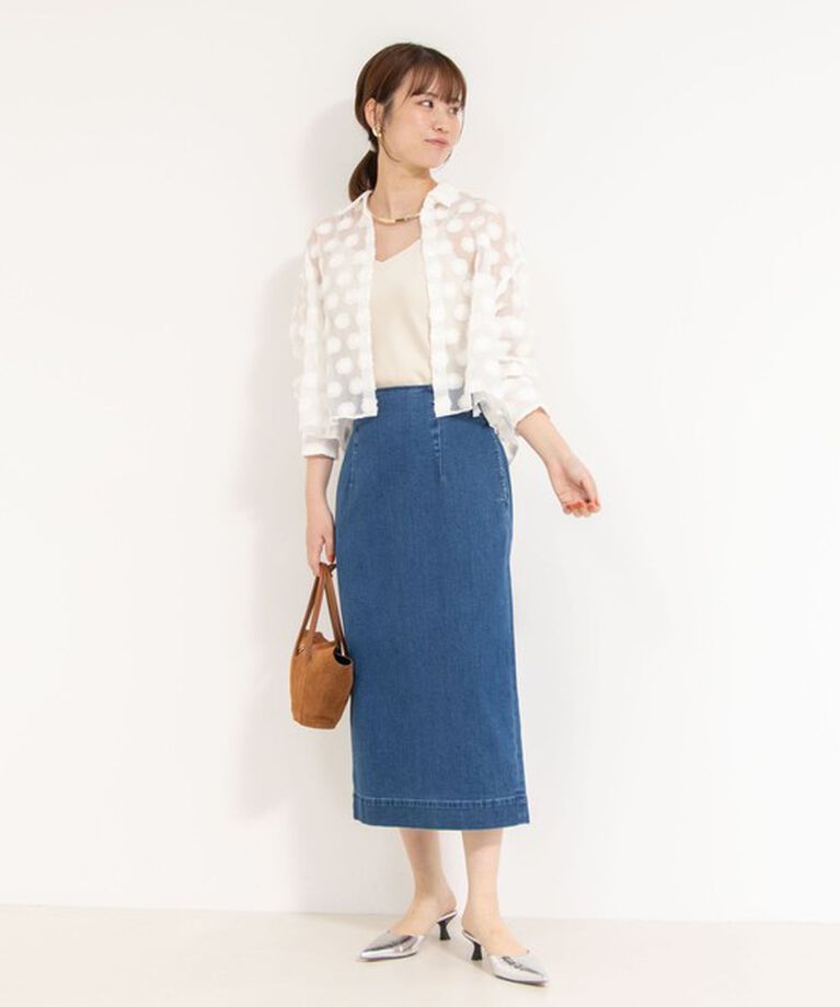 NOLLEY'S sophi「シアーフラワージャガードショートシャツ」|シャツ・ブラウス|