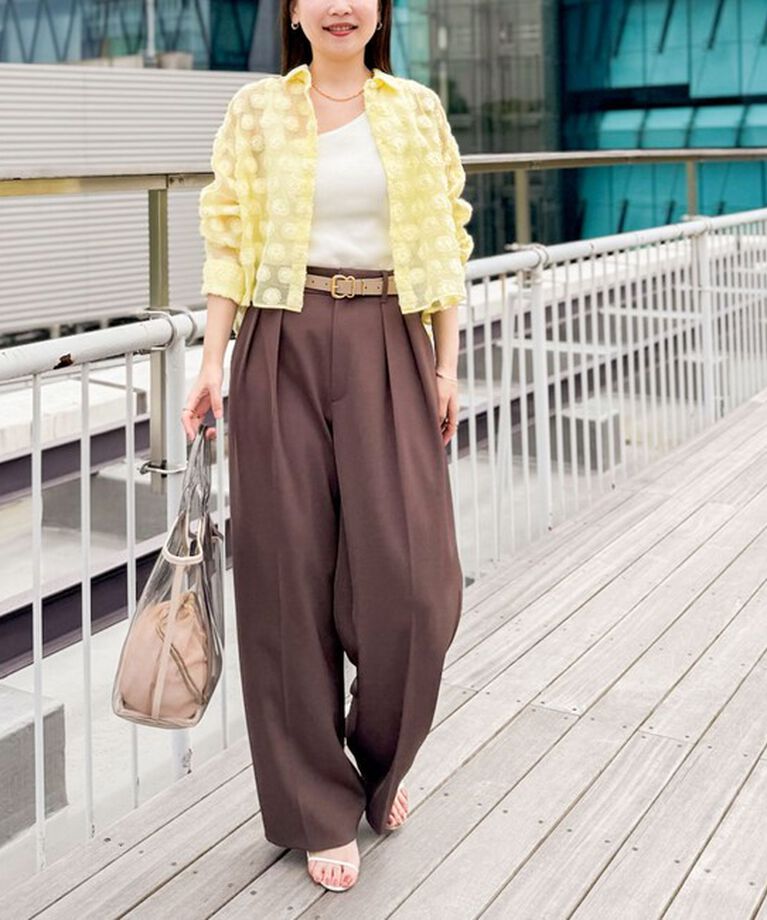 NOLLEY'S sophi「シアーフラワージャガードショートシャツ」|シャツ・ブラウス|