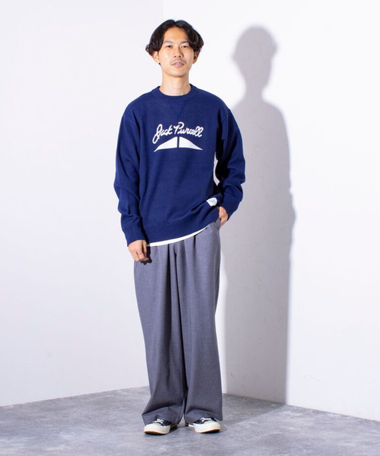 GLOSTER「【CONVERSE JACK PURCELL/コンバースジャックパーセル】ジャガード ロゴニット」|ニット・セーター|