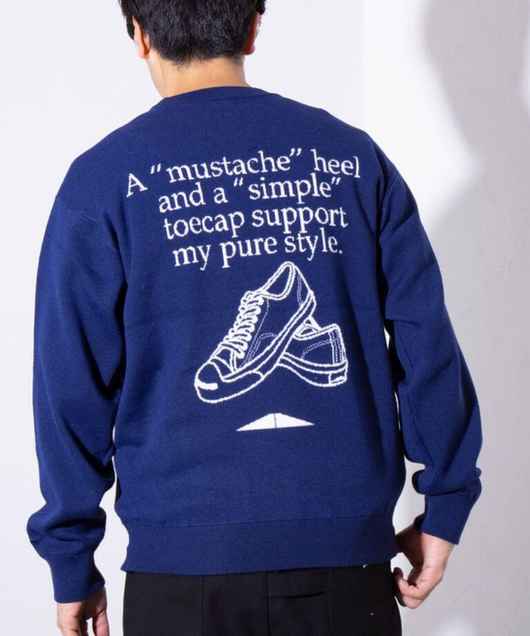 GLOSTER「【CONVERSE JACK PURCELL/コンバースジャックパーセル】ジャガード ロゴニット」|ニット・セーター|