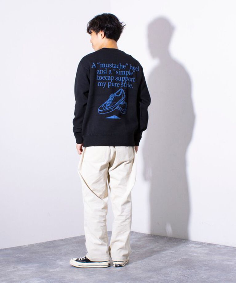 GLOSTER「【CONVERSE JACK PURCELL/コンバースジャックパーセル】ジャガード ロゴニット」|ニット・セーター|